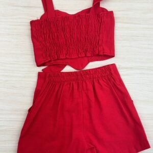 CONJUNTO SHORT/SAIA LINHO CORAÇÃO LAÇO - Image 3